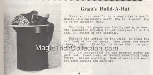 MAK Magic Build A Hat Instruction Sheet