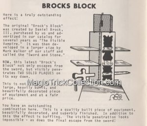 MAK Magic Brock's Block Instruction Sheet