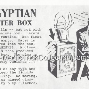 MAK Magic Egyptian Water Box Instruction Sheet