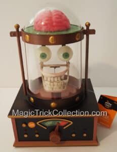 Gemmy Halloween Animated Talking Lab Skull Brain Head in Dome