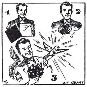 UF Grant Tissue to Canary Instructions - MagicTrickCollection.com Rare & Vintage Collectible Magic Tricks