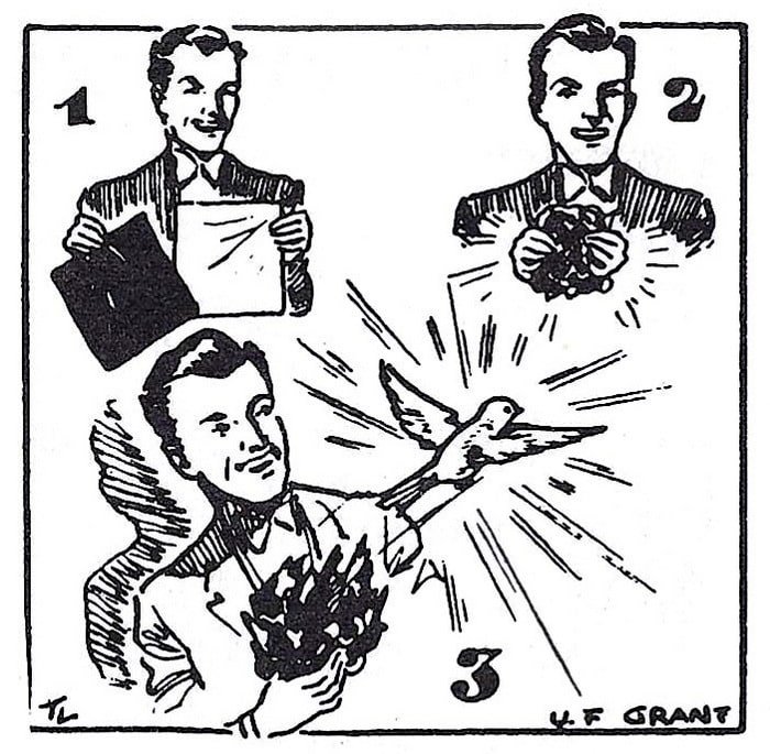 UF Grant Tissue to Canary Instructions - MagicTrickCollection.com Rare & Vintage Collectible Magic Tricks