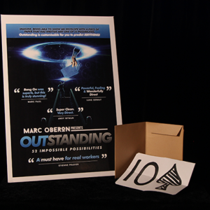 OUTSTANDING by Marc Oberon is a versatile "multiple-out" mentalism system that allows a performer to predict any one of 52 possibilities using a single pocket.