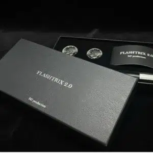 FlashTrix 2.0 is an upgraded, high-utility close-up magic system designed to modernize the classic "Coin Matrix" routine using a combination of custom gimmicks