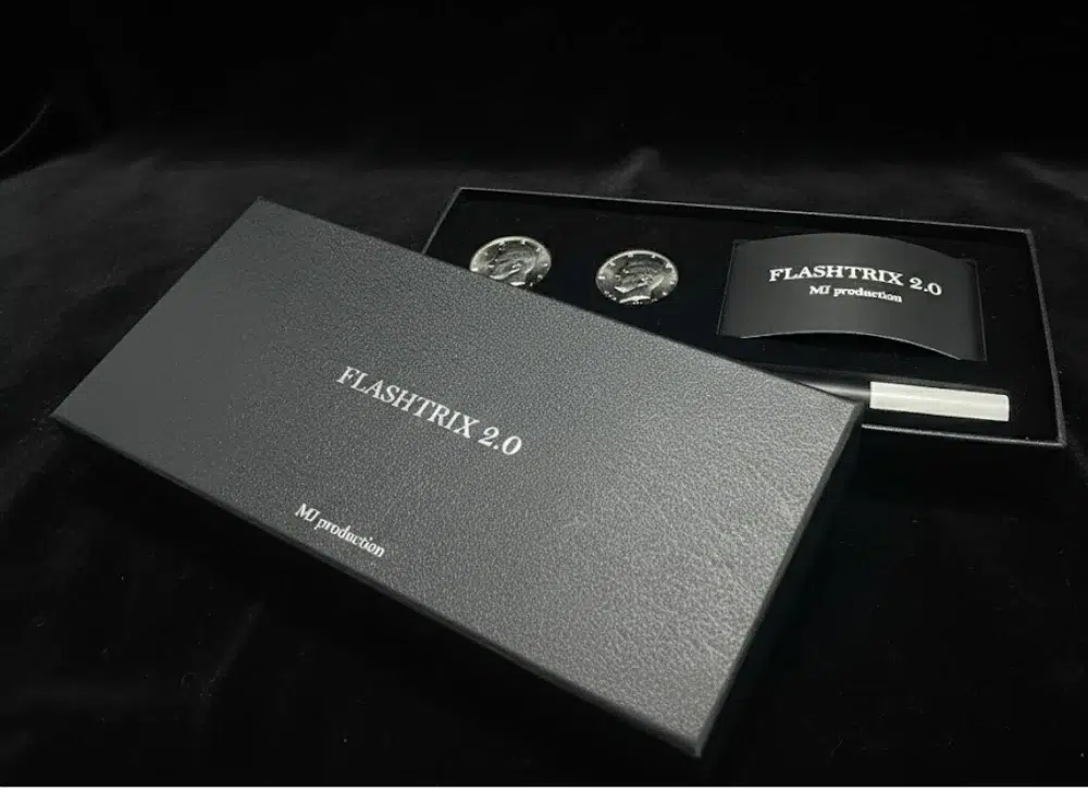 Flashtrix | magic trick collection Flashtrix 2 0 is an upgraded high utility close up magic system designed to modernize the classic coin matrix routine using a combination of custom gimmicks | magic trick collection