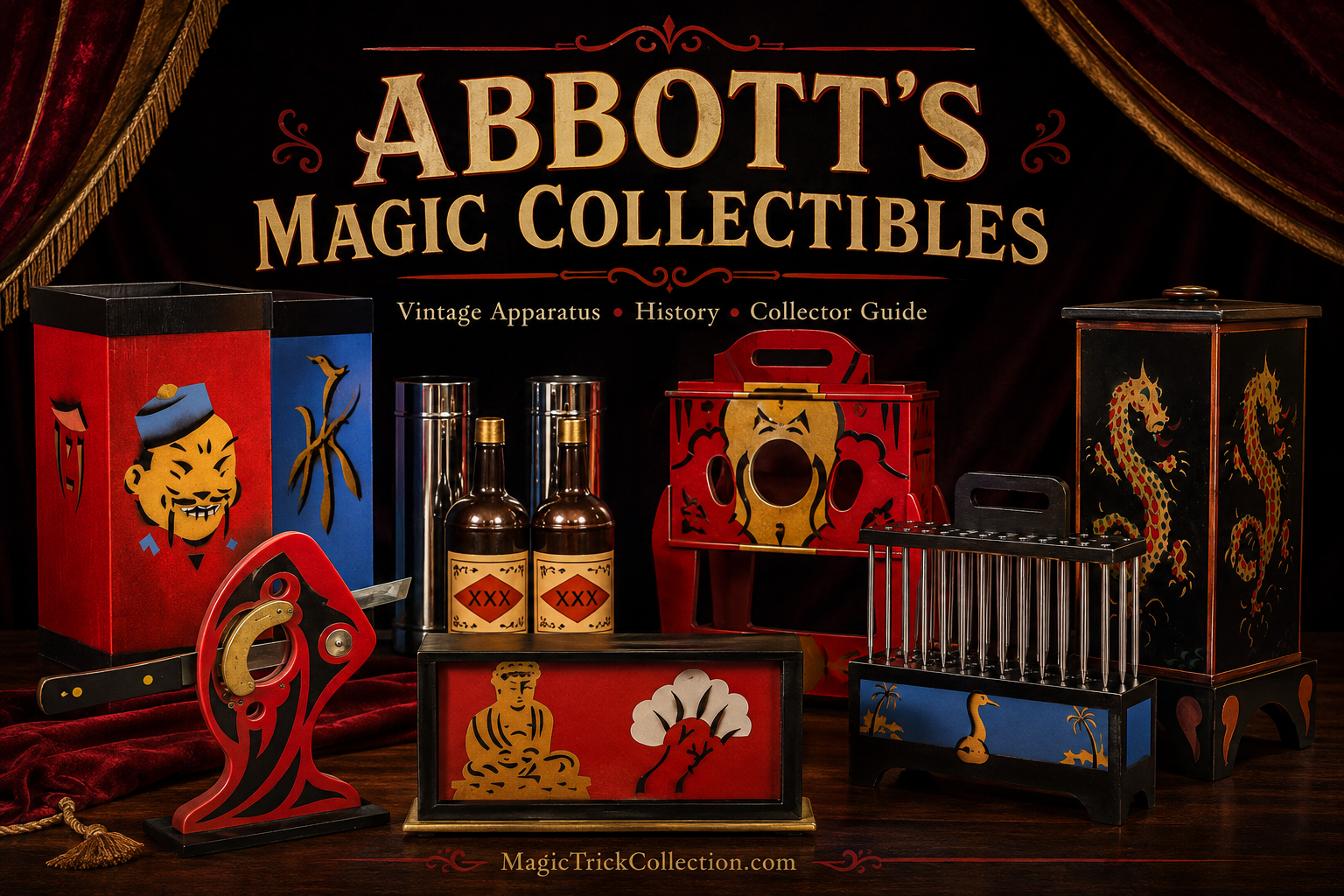 Explore abbotts magic collectibles vintage apparatus company history craftsmanship notable props collector appeal for building a meaningful collection | magic trick collection