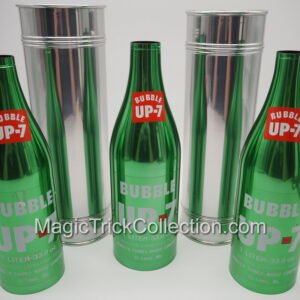 Rings-N-Things Bubble Up Passe Bottles featured a transitioning of bottles and a glass covered with two aluminum tubes where they instantly swap places.